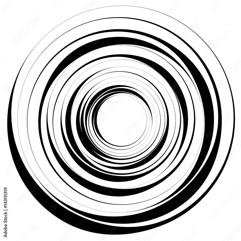 Fototapete concentric circle, rings. suitable as an abstract design element, decorative element or background p