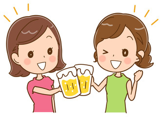 女子会のイラスト