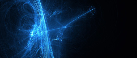 blue glow energy wave.