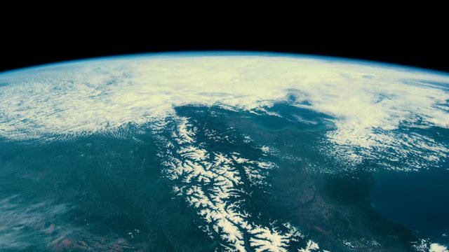 International Space Station (ISS) shot showing an Earth orbit from Ireland to Africa. Video treatment from source stills courtesy of NASA.
