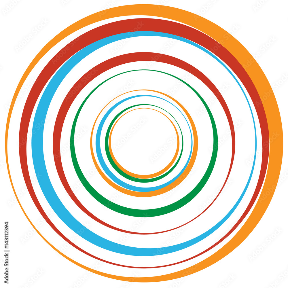 Fototapete concentric circle, rings. suitable as an abstract design element, decorative element or background p