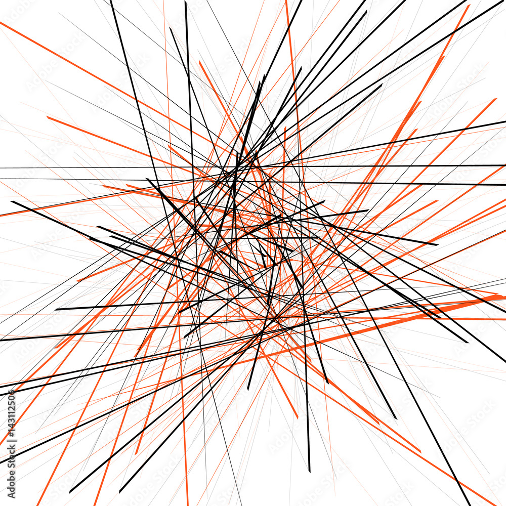 Leinwandbilder geometric illustration with random intersecting lines. editable abstract art.