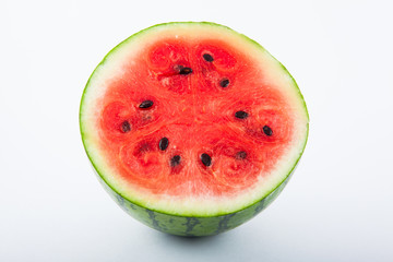 Watermelon (Citrullus lanatus) on white background