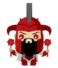 mars ares evil god of wars cute tiny with spikeball maces © matiasdelcarmine