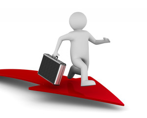 businessman on white background. Isolated 3D illustration