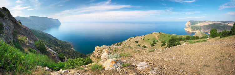 Fototapeta na wymiar Mountain and sea panorama
