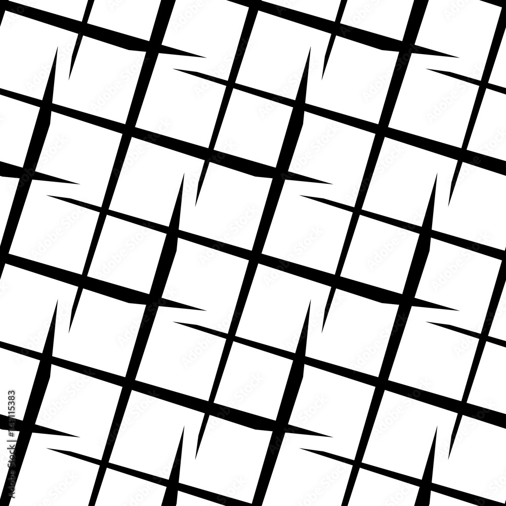 Poster Repeatable pattern. Abstract monochrome geometric repeatable pattern