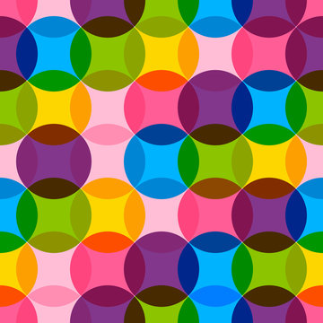 Seamless pattern with color circles © evgeniya_m