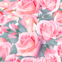 Roses wallpaper seamless pattern