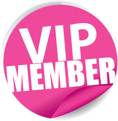 VIP member pink Label, Sign, stickers and symbol.
