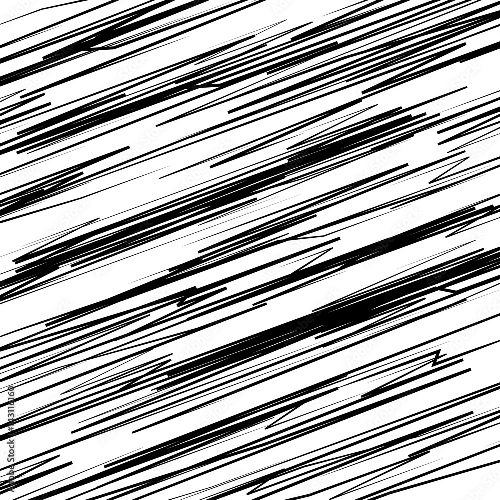 Poster random edgy abstract illustration with random scattered geometric shapes / lines. black and white ab