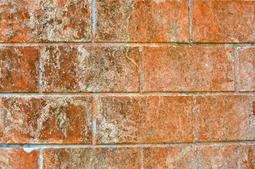 Grunge wall background, white, orange and brown colors.