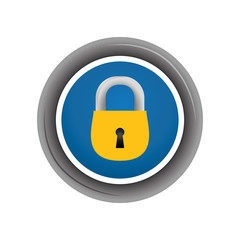 padlock security object frame vector icon illustration graphic design