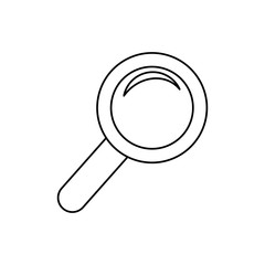 magnifying glass tool vector icon illustration graphic design