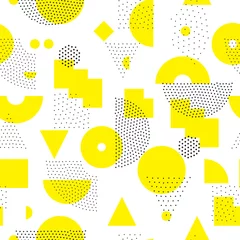 Wall murals Yellow Geometric Seamless Pattern