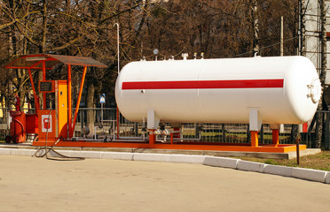 LPG station for filling liquefied gas.