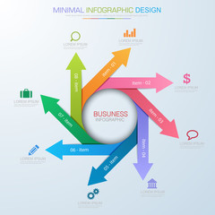 Infographic Elements with business icon on full color background  process or steps and options workflow diagrams,vector design element eps10 illustration