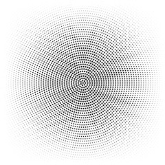 Vector illustration. Abstract halftone pattern texture. Gradient from the circles. Black White.
