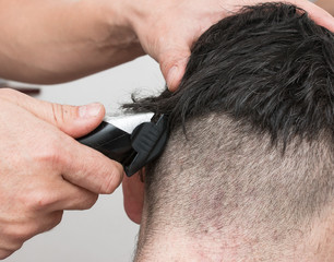Naklejka premium Man's haircut