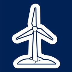 Icon of winds turbine - Illustration
