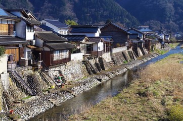 Obraz premium 勝山の町並み