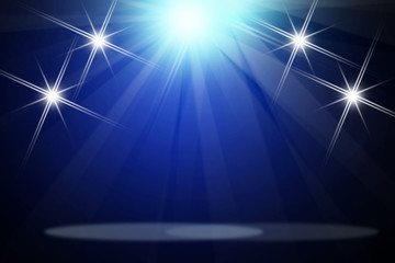 The concert on stage background with flood lights 
