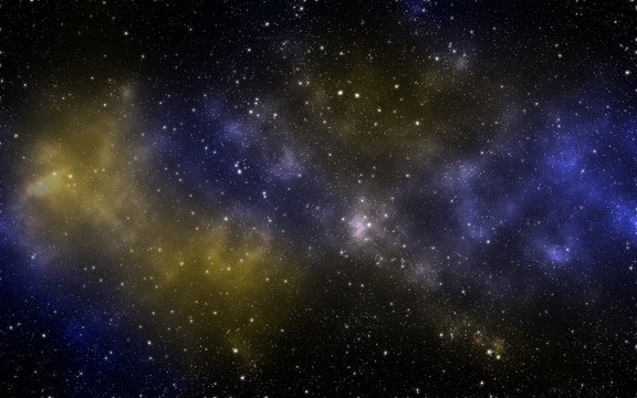 Space Galaxy Background with nebula, stardust and bright shining stars.