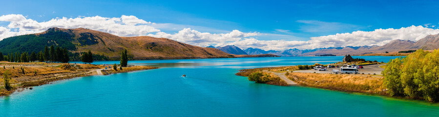 Beautiful Lake Tekapo, NewZealand - obrazy, fototapety, plakaty