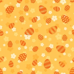 Muurstickers easterl background.  vector seamless pattern © aghidel
