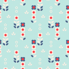 seamless retro pattern with flowers