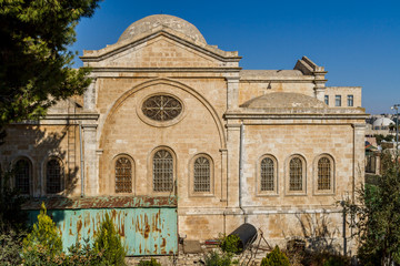 Fototapeta na wymiar Armenian church of the Holy Archangels in Jerusalem, Israel