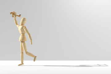 Wooden mannequin prototype of human