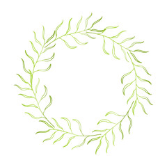 Hand drawn floral wreath