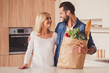 Couple in kitchen