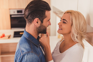 Couple in kitchen