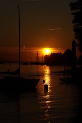 Sunset at the harbor
