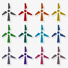 Wind turbine icon - Illustration