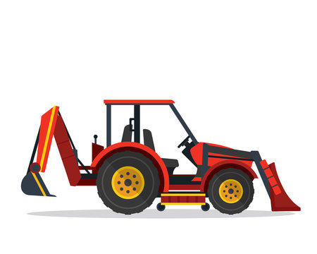 Modern Agriculture Farm Vehicle - Backhoe Loader Tractor