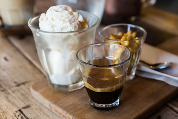 Coffee Affogato, Espresso coffee.
