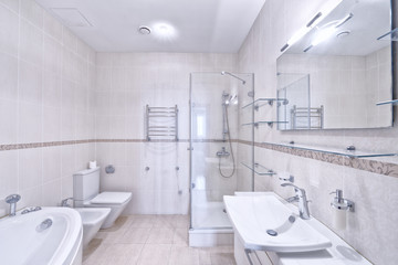 Russia Moscow Modern interior bathroom design urban real estate