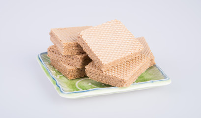 wafer or wafer biscuit on the background.