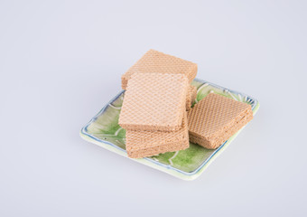 wafer or wafer biscuit on the background.
