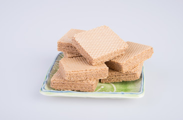 wafer or wafer biscuit on the background.