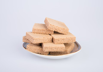 wafer or wafer biscuit on the background.