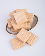 wafer or wafer biscuit on the background.