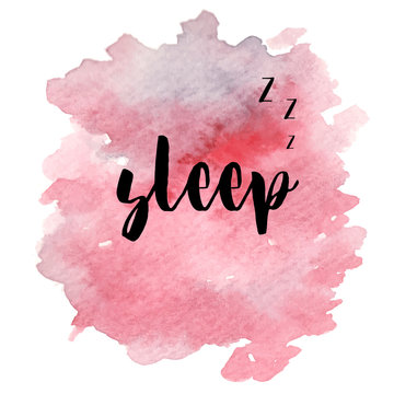 Quote Sleep. Vector Illustration