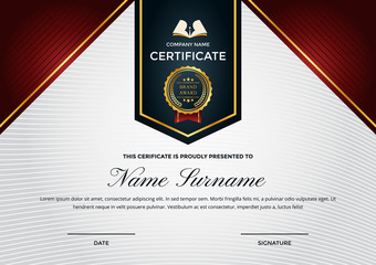 Modern Premium Company Certificate Of Achievement And Appreciation Template With Logo