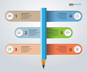 Infographics education, design marketing icons for layout, diagram, annual report. Business concept web options. Illustration vector.