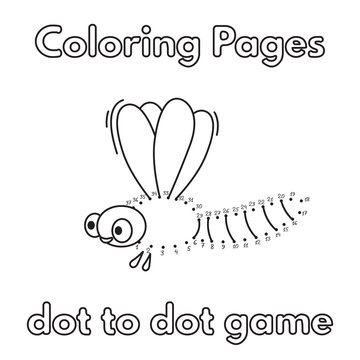 Cartoon Dragonfly Coloring Book