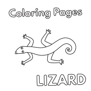 Cartoon Lizard Coloring Book